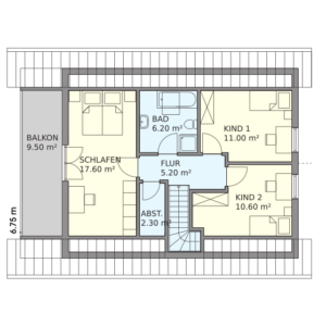 Schwedenhaus Emden Grundriss Dachgeschoss