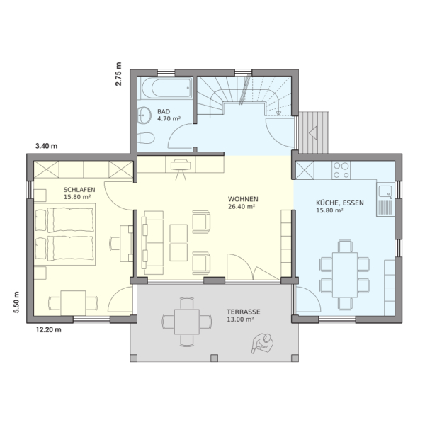 Schwedenhaus Korfu Grundriss Erdgeschoss