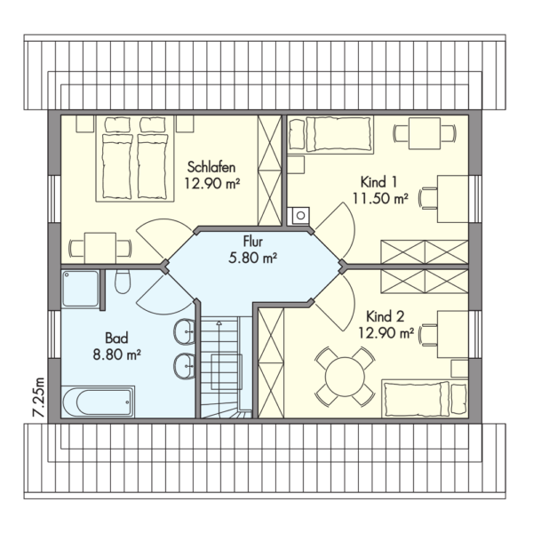 Schwedenhaus Lüneburg Grundriss Dachgeschoss