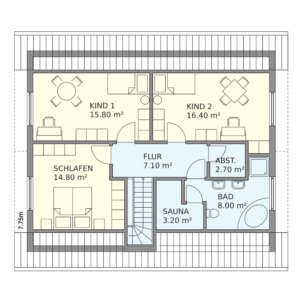 Schwedenhaus Nordborg Grundriss Dachgeschoss