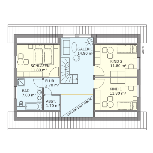 Schwedenhaus Sonderburg Grundriss Dachgeschoss