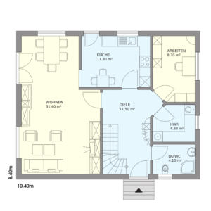 Schwedenhaus Tondern Grundriss Erdgeschoss